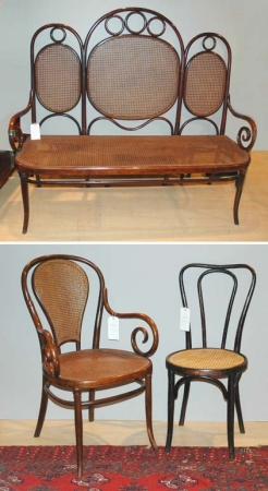 Lot image - Group of Bentwood Furniture