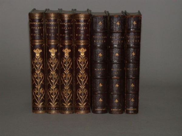 Lot image - [BINDINGS]  BROWNING, ELIZABETH BARRETT. Poems.