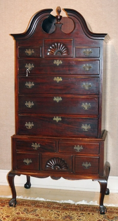 Lot image - Federal Style Mahogany Highboy