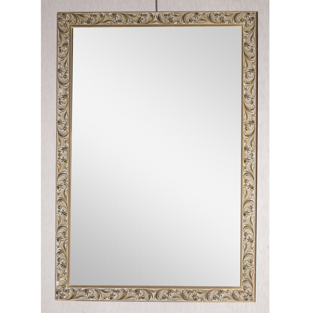 Lot image - Floral and Scroll Decorated Painted Mirror