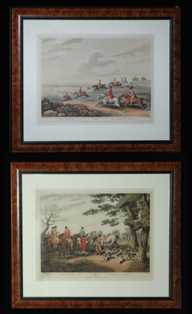 Lot image - After Samuel Alken HARE HUNTING and STAG HUNTING Two hand-colored prints.