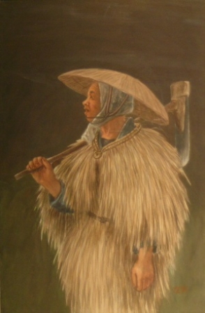 Lot image - Ryuko Japanese, 19th/20th century PEASANT PORTRAITS: TWO