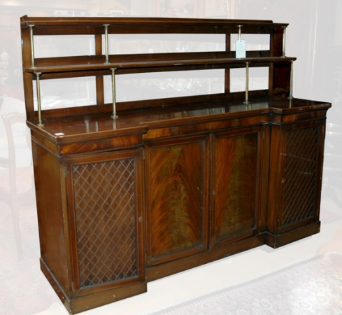 Lot image - Regency Style Mahogany Sideboard