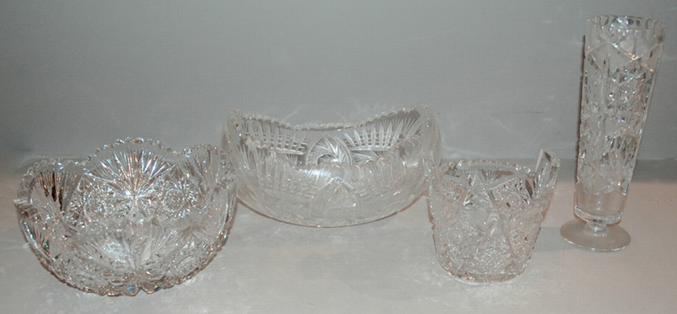 Lot image - Miscellaneous Group of American Brilliant Period Cut Glass Table Articles