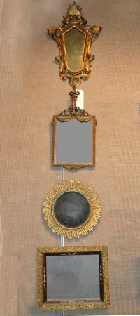 Lot image - Four Gilt-Wood Mirrors