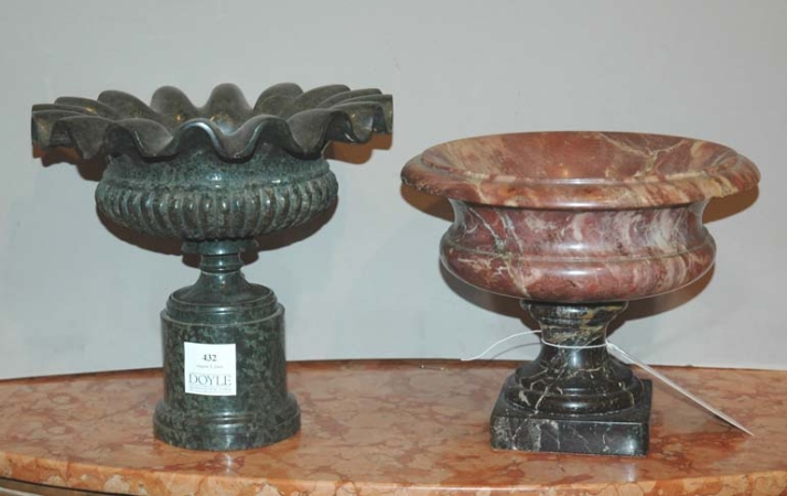 Lot image - Two Neoclassical Style Marble Compotes