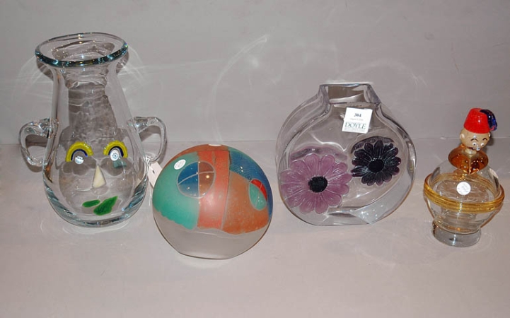 Lot image - Group of Four Glass Table Decorations