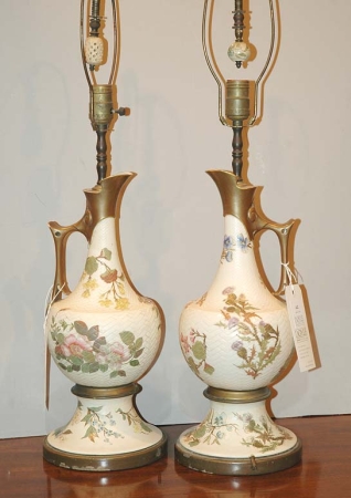 Lot image - Pair of Porcelain Ewers