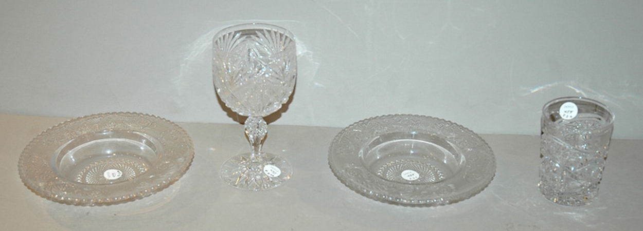 Lot image - Miscellaneous Group of American Pressed Glass Table Articles