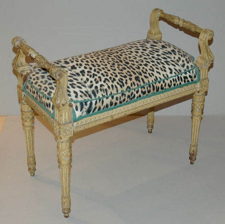 Lot image - Louis XVI Style Painted Bench