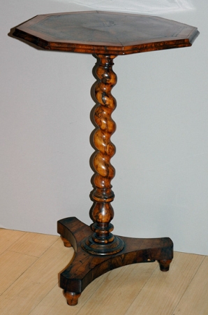 Lot image - Victorian Style Burl-Walnut Octagonal Table