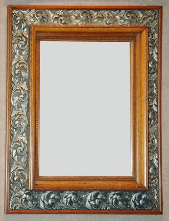 Lot image - Rococo Style Parcel Silvered and Mahogany Mirror