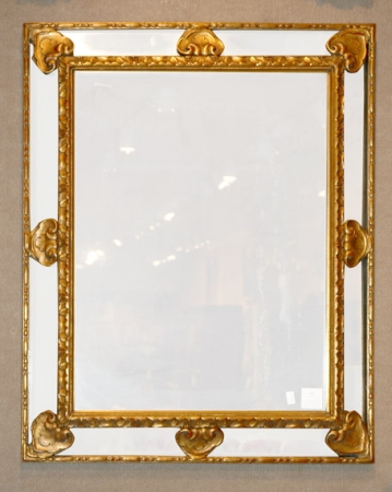 Lot image - Rococo Style Parcel Gilt Mirror Framed Mirror