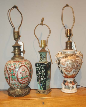 Lot image - Two Chinese Ceramic Vases Together with One Satsuma Vase