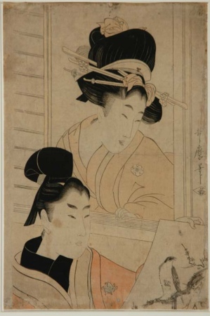 Lot image - Japanese Woodblock Print, Utamaro