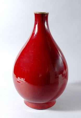 Lot image - Chinese Oxblood Glazed Vase