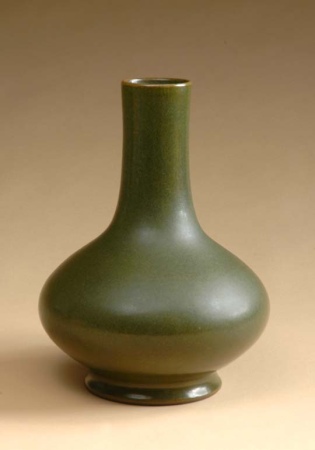 Lot image - Chinese Teadust Glazed Porcelain Vase