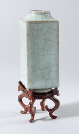 Lot image - Chinese Celadon Glazed Porcelain Vase