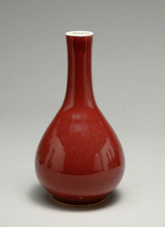 Lot image - Chinese Red Glazed Vase