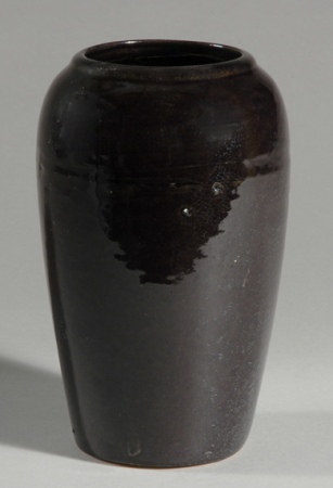 Lot image - Chinese Black Glazed Porcelain Vase