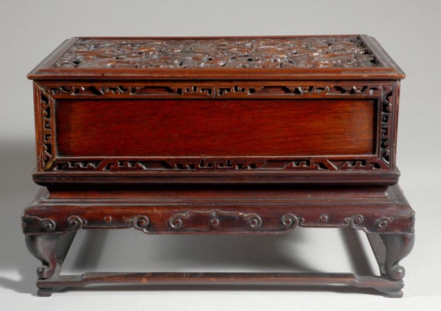 Lot image - Chinese Hardwood Document Box