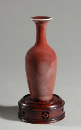 Lot image - Chinese Peachbloom Glazed Amphora Vase