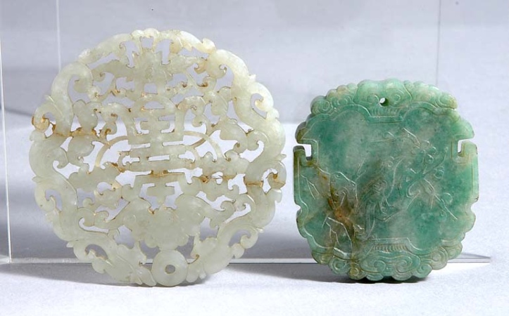 Lot image - Two Chinese Jade Pendants