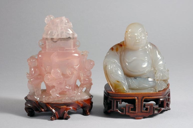 Lot image - Two Chinese Hardstone Articles
