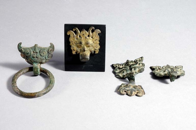 Lot image - Five Bronze Fittings