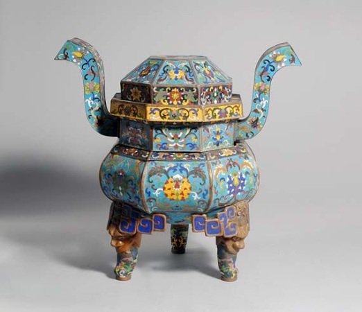 Lot image - Chinese Cloisonne Censer