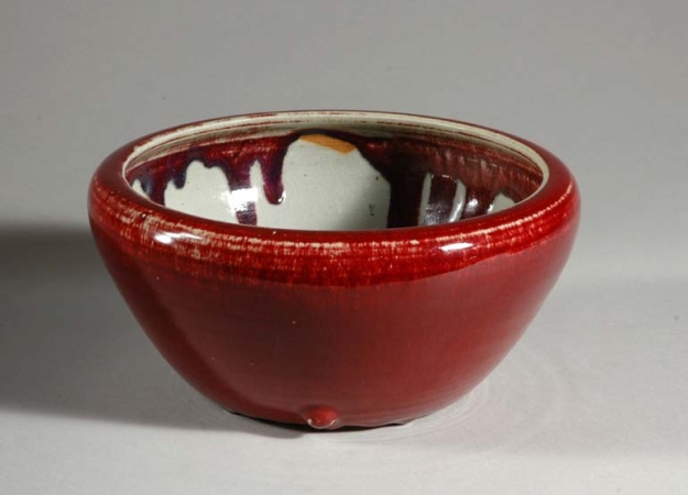 Lot image - Chinese Flambe Glazed Jardiniere