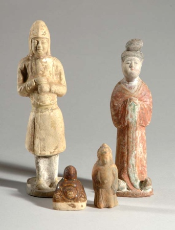Lot image - Group of Four Chinese Pottery Figures