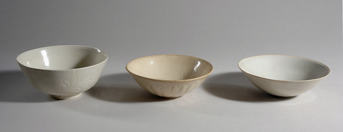 Lot image - Three Chinese Glazed Celadon Bowls