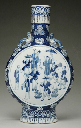 Lot image - Chinese Blue and White Glazed Vase