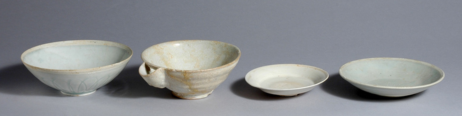Lot image - Three Chinese Celadon Glazed Bowls