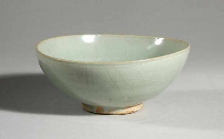 Lot image - Chinese Celadon Glazed Stoneware Bowl