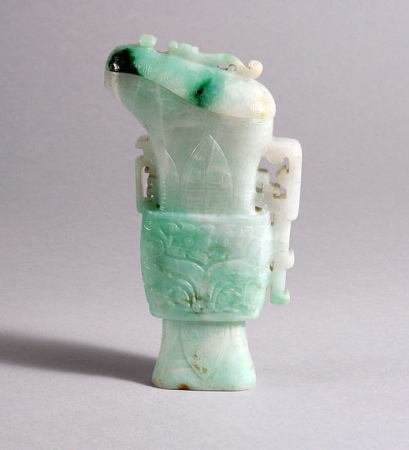 Lot image - Chinese Jade Covered Vase