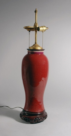 Lot image - Chinese Sang de Boeuf Glazed Vase