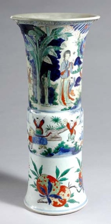 Lot image - Chinese Wucai Glazed Vase
