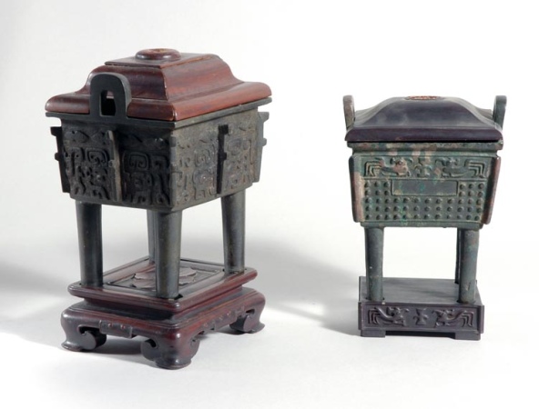 Lot image - Two Chinese Bronze Censers