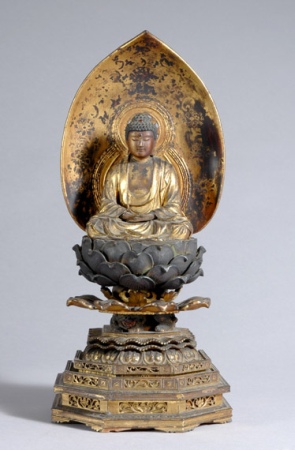 Lot image - Japanese Gilt-Wood Buddha