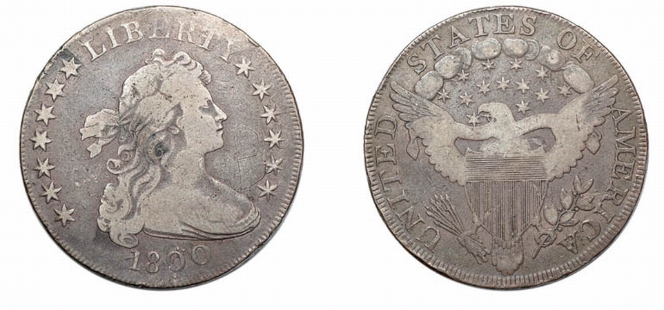 Lot image - 1800, Draped Bust Dollar, Large Eagle