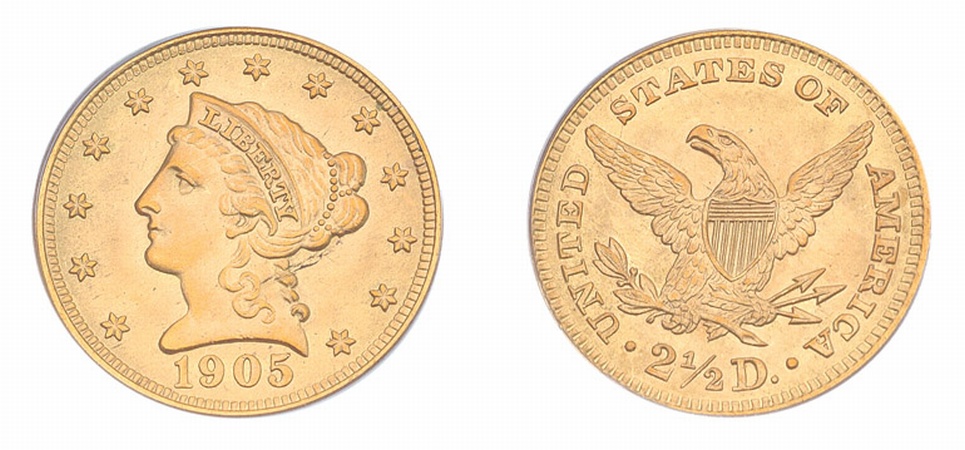 Lot image - 1905 $2 1/2 Liberty Head