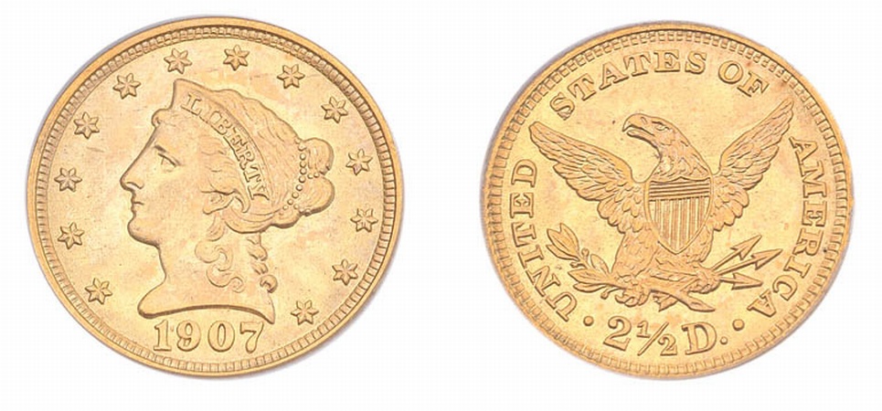 Lot image - 1907 $2 1/2 Liberty Head (Last of Issue)
