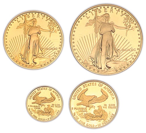 Lot image - 1990 Proof Set of Four Coins