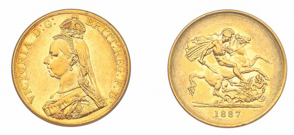 Lot image - 1887 5 Pounds Fr. #390