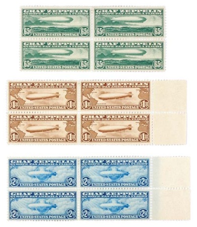 Lot image - Zeppelin Issue of 1930, Scott C13-15