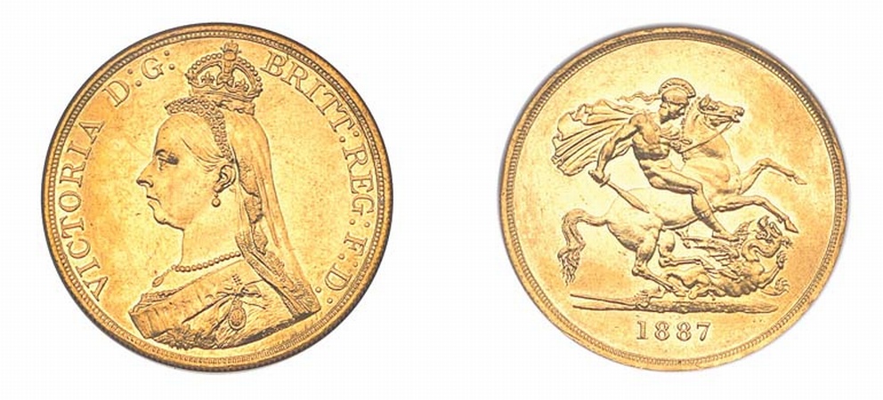 Lot image - 1887 5 Pounds, Fr. #390