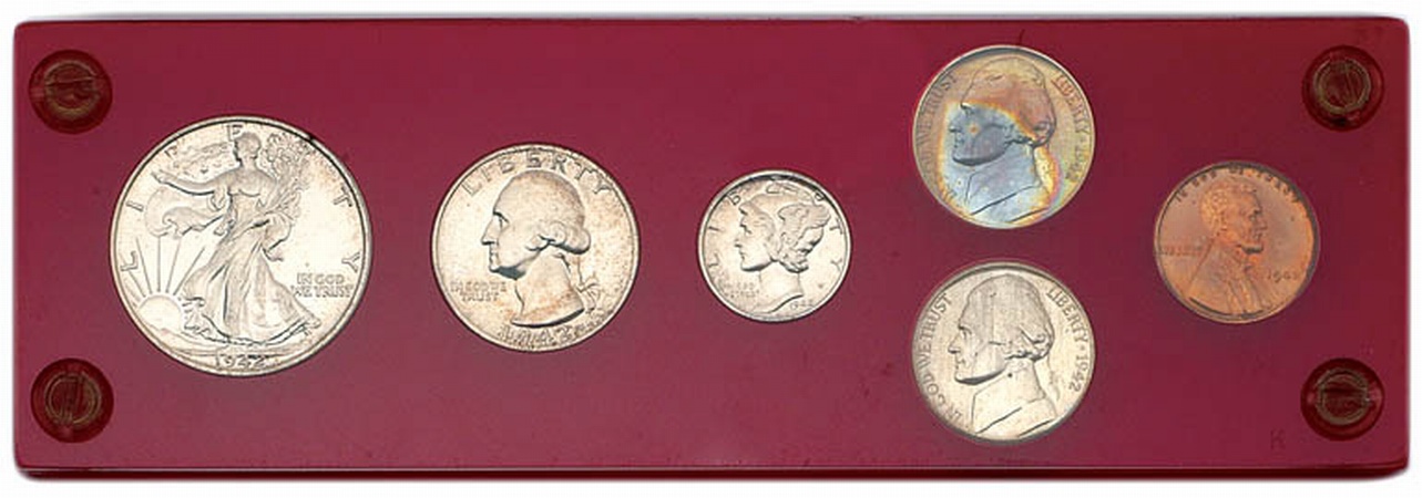 Lot image - 1942 Six Coin Proof Set