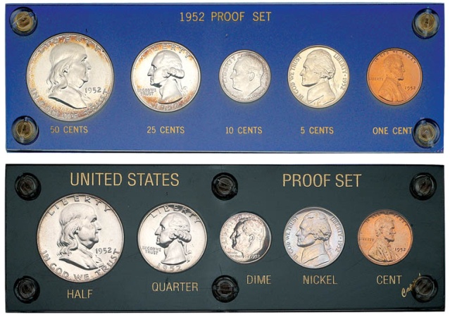 Lot image - Three 1952 Proof Sets